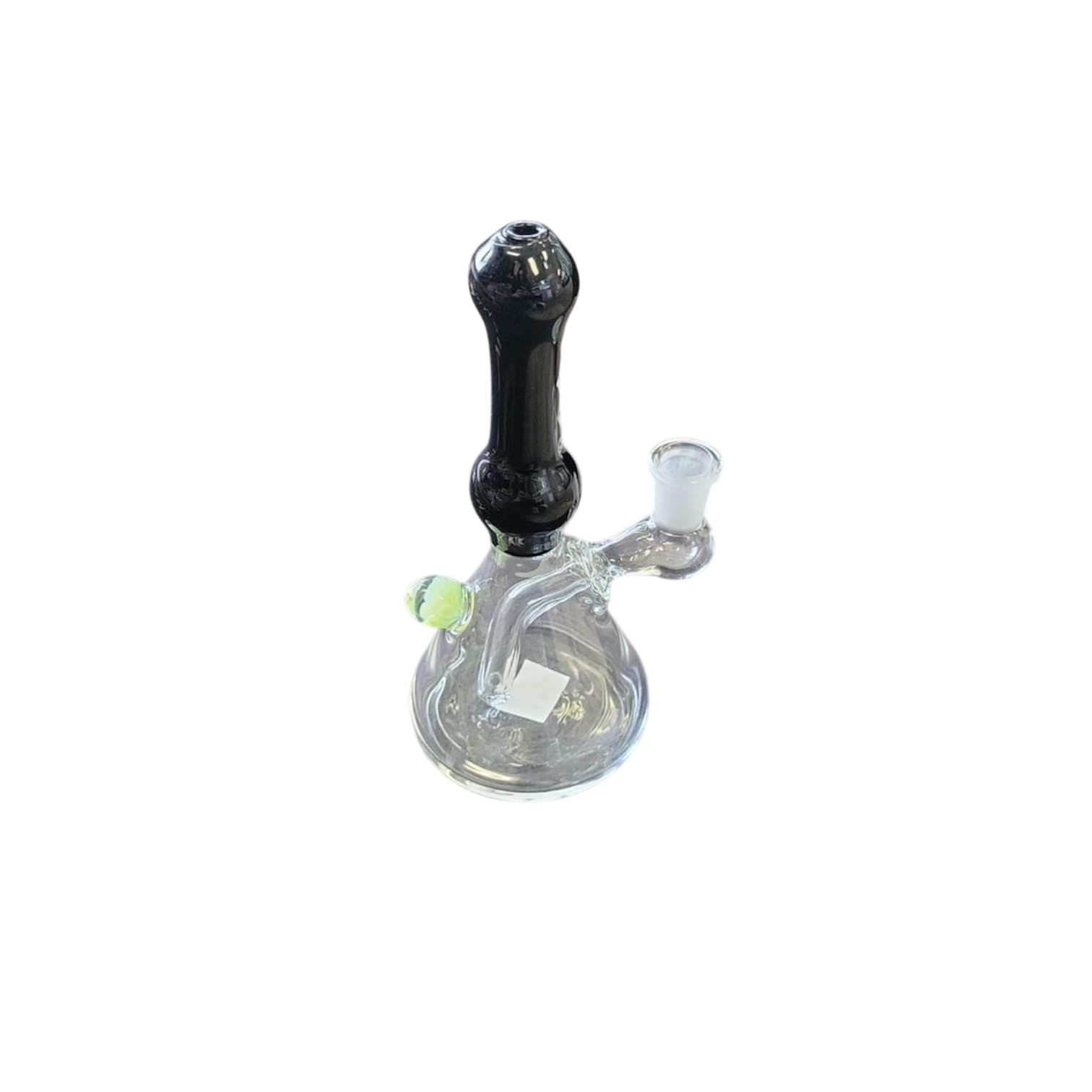 THC GLASS CO. WATER PIPE MINI RIG W/ Flower & Fixed Downstem / 14mm / Black
